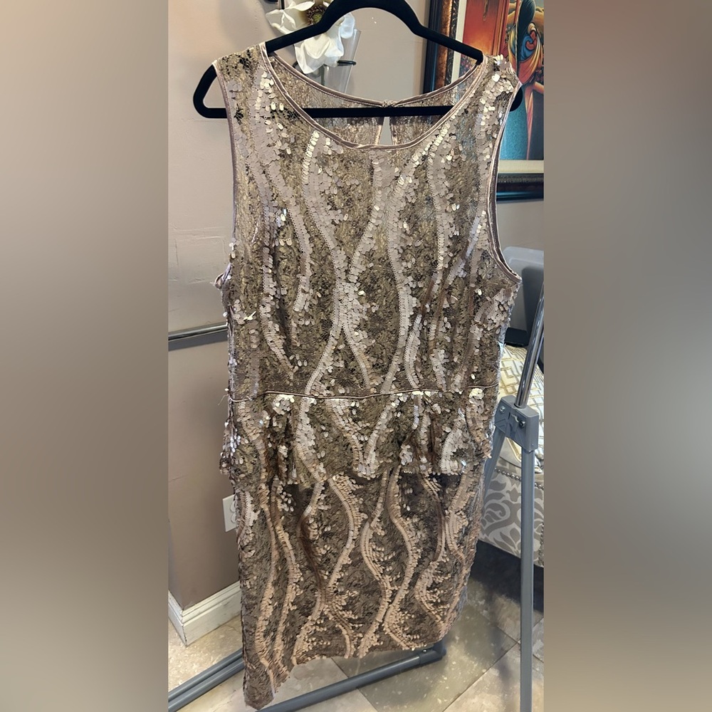Adrianna Papell Sequin Dress 22W